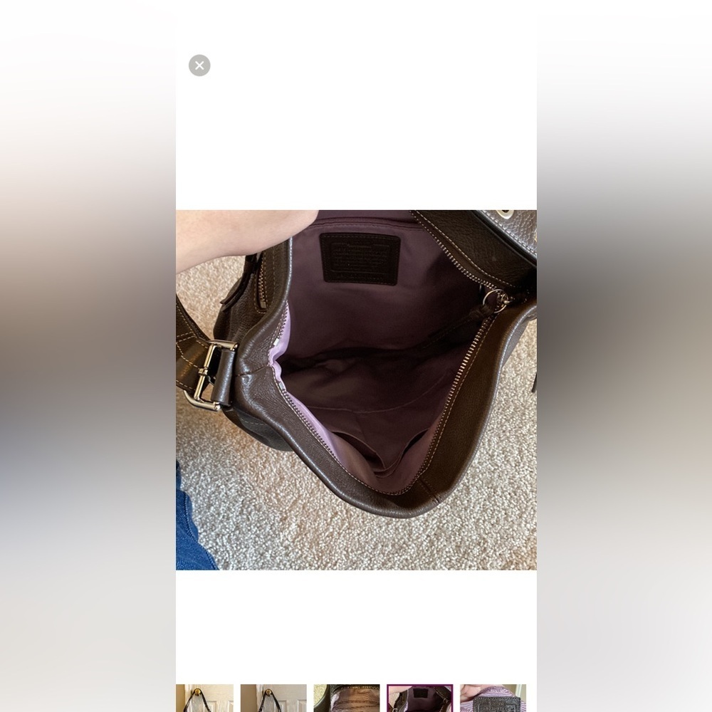 💕Sale💕COACH Vintage,SOHO PEBBLE Classic Hobo Bag. Dark Brown. Great condition. 🌺 - Picture 9 of 12